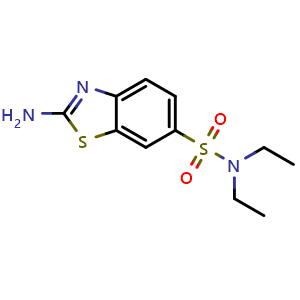 Chemical structure of 2-Amino-benzothiazole-6-sulfonic acid diethylamide , CAS 17901-14-3, AChemBlock L20328