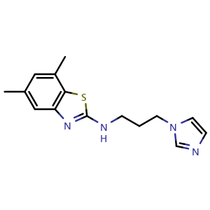 N-[3-(1H-imidazol-1-yl)propyl]-5,7-dimethyl-1,3-benzothiazol-2-amine