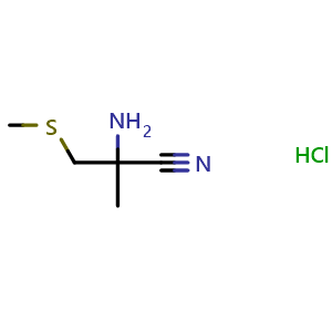 2-amino-2-methyl-3-(methylthio)propanenitrile hydrochloride