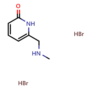 Chemical structure of 6-((methylamino)methyl)pyridin-2(1H)-one dihydrobromide , CAS 1949816-20-9, AChemBlock L20412