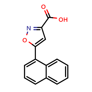 Chemical structure of 5-(1-naphthyl)isoxazole-3-carboxylic acid , CAS 1105193-50-7, AChemBlock L20473