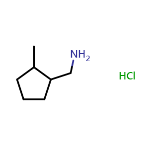 Chemical structure of (2-methylcyclopentyl)methanamine hydrochloride , CAS 212382-70-2, AChemBlock L20508