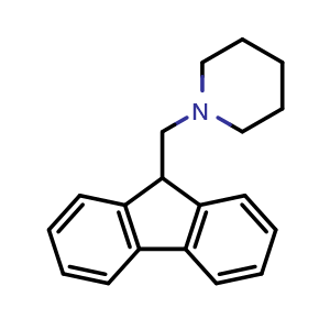 Chemical structure of 1-((9H-fluoren-9-yl)methyl)piperidine , CAS 35661-58-6, AChemBlock L20515