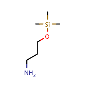 Chemical structure of (3-aminopropoxy)trimethylsilane , CAS 23755-44-4, AChemBlock L20530