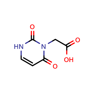 Chemical structure of 2-(2,6-dioxo-1,2,3,6-tetrahydropyrimidin-1-yl)acetic acid , CAS 14383-43-8, AChemBlock L20540