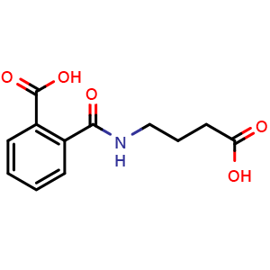 Chemical structure of 2-((3-carboxypropyl)carbamoyl)benzoic acid , CAS 3130-76-5, AChemBlock L20579