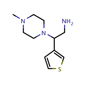 Chemical structure of [2-(4-methylpiperazin-1-yl)-2-(3-thienyl)ethyl]amine , CAS 953722-65-1, AChemBlock L20612