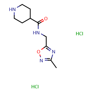 N-[(3-methyl-1,2,4-oxadiazol-5-yl)methyl]piperidine-4-carboxamide dihydrochloride