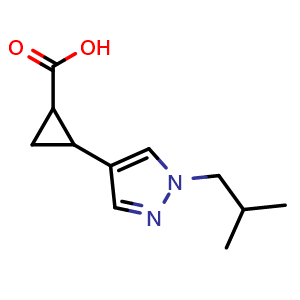 2-[1-(2-methylpropyl)-1H-pyrazol-4-yl]cyclopropane-1-carboxylic acid