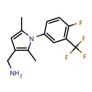 ({1-[4-fluoro-3-(trifluoromethyl)phenyl]-2,5-dimethyl-1H-pyrrol-3-yl}methyl)amine