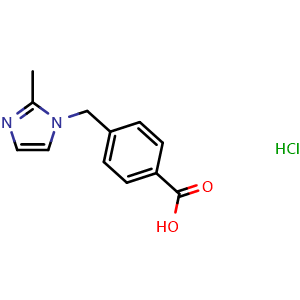 Chemical structure of 4-(2-Methyl-imidazol-1-ylmethyl)-benzoic acid hydrochloride , CAS 1134483-46-7, AChemBlock L20721