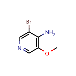 Chemical structure of 3-bromo-5-methoxypyridin-4-amine , CAS 1417618-49-5, AChemBlock L20729