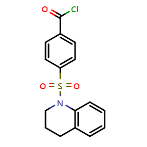 Chemical structure of 4-((3,4-dihydroquinolin-1(2H)-yl)sulfonyl)benzoyl chloride , CAS 1706462-03-4, AChemBlock L20731