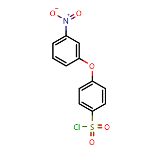 Chemical structure of 4-(3-nitrophenoxy)benzenesulfonyl chloride , CAS 1351619-22-1, AChemBlock L20733