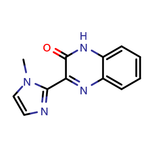 Chemical structure of 3-(1-methyl-1H-imidazol-2-yl)-1,2-dihydroquinoxalin-2-one , CAS 326871-97-0, AChemBlock L20776