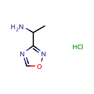 Chemical structure of 1-(1,2,4-oxadiazol-3-yl)ethan-1-amine hydrochloride , CAS 1423028-09-4, AChemBlock L20790
