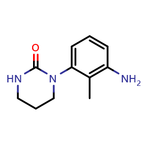 Chemical structure of 1-(3-amino-2-methylphenyl)tetrahydropyrimidin-2(1H)-one , CAS 1249787-17-4, AChemBlock L20811