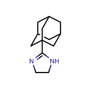 Chemical structure of 2-(1-Adamantyl)-4,5-dihydro-1H-imidazole , CAS 52725-79-8, AChemBlock L20849