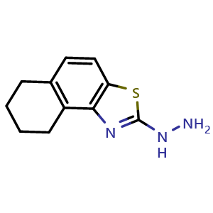 Chemical structure of 2-hydrazinyl-6,7,8,9-tetrahydronaphtho[1,2-d]thiazole , CAS 872696-00-9, AChemBlock L20864