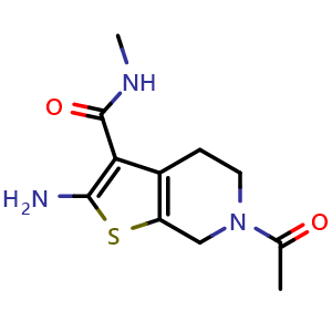 6-acetyl-2-amino-N-methyl-4,5,6,7-tetrahydrothieno[2,3-c]pyridine-3-carboxamide
