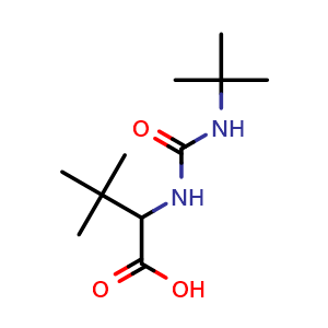 Chemical structure of N-[(tert-butylamino)carbonyl]-3-methylvaline , CAS 1155278-31-1, AChemBlock L20912