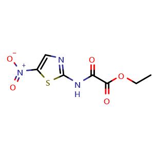 Chemical structure of ethyl [(5-nitro-1,3-thiazol-2-yl)amino](oxo)acetate , CAS 89792-36-9, AChemBlock L20929
