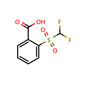 Chemical structure of 2-difluoromethanesulfonylbenzoic acid , CAS 79676-58-7, AChemBlock L20933