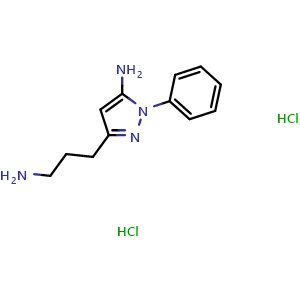 3-(3-aminopropyl)-1-phenyl-1H-pyrazol-5-amine dihydrochloride