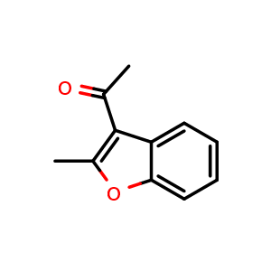 Chemical structure of 1-(2-methyl-1-benzofuran-3-yl)ethan-1-one , CAS 40484-98-8, AChemBlock L20941