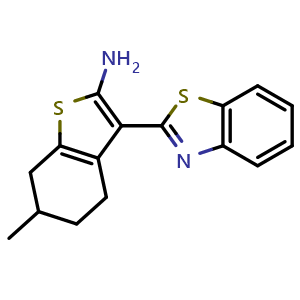 [3-(1,3-benzothiazol-2-yl)-6-methyl-4,5,6,7-tetrahydro-1-benzothien-2-yl]amine