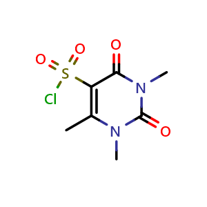Chemical structure of 1,3,6-trimethyl-2,4-dioxo-1,2,3,4-tetrahydropyrimidine-5-sulfonyl chloride , CAS 926199-52-2, AChemBlock L20987
