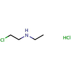 Chemical structure of (2-chloroethyl)ethylamine hydrochloride , CAS 4535-87-9, AChemBlock L21040