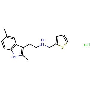 2-(2,5-dimethyl-1H-indol-3-yl)-N-(thiophen-2-ylmethyl)ethan-1-amine hydrochloride