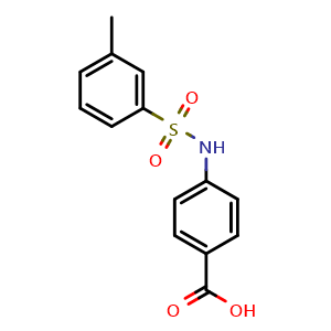 Chemical structure of 4-((3-methylphenyl)sulfonamido)benzoic acid , CAS 885268-94-0, AChemBlock L21045
