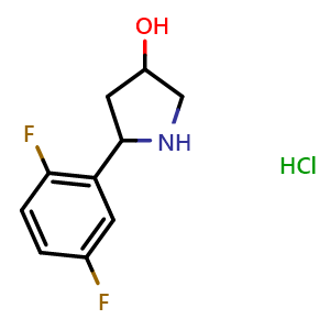 5-(2,5-difluorophenyl)pyrrolidin-3-ol hydrochloride