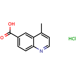 Chemical structure of 4-methylquinoline-6-carboxylic acid hydrochloride , CAS 1448064-90-1, AChemBlock L21078