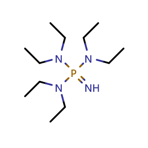 Chemical structure of [bis(diethylamino)(imino)-phosphanyl]diethylamine , CAS 74400-91-2, AChemBlock L21118