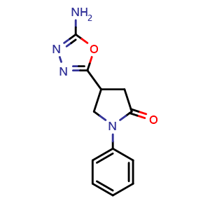 4-(5-amino-1,3,4-oxadiazol-2-yl)-1-phenylpyrrolidin-2-one