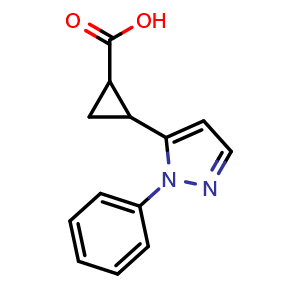 2-(1-phenyl-1H-pyrazol-5-yl)cyclopropane-1-carboxylic acid