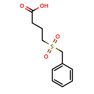 Chemical structure of 4-(benzylsulfonyl)butanoic acid , CAS 100059-54-9, AChemBlock L21144