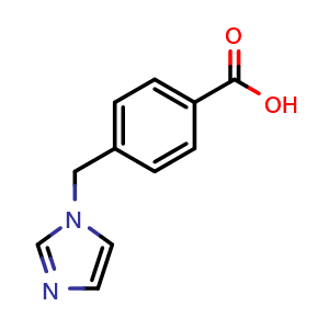Chemical structure of 4-(1H-imidazol-1-ylmethyl)benzoic acid , CAS 94084-75-0, AChemBlock L21164