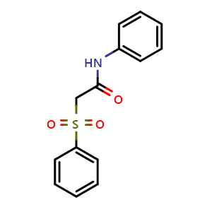 Chemical structure of 2-(benzenesulfonyl)-N-phenylacetamide , CAS 38010-31-0, AChemBlock L21173