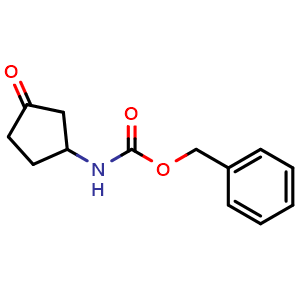Chemical structure of Benzyl N-(3-oxocyclopentyl)carbamate , CAS 635311-42-1, AChemBlock L21298