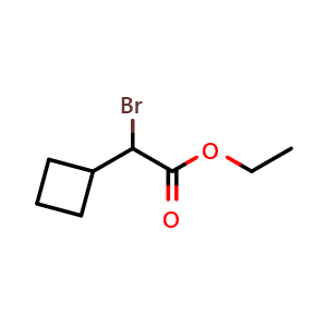 Chemical structure of Ethyl 2-bromo-2-cyclobutylacetate , CAS 21816-22-8, AChemBlock L21330