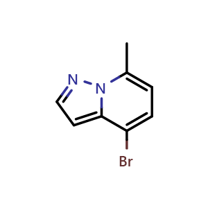 Chemical structure of 4-Bromo-7-methylpyrazolo[1,5-a]pyridine , CAS 1427364-72-4, AChemBlock L21336