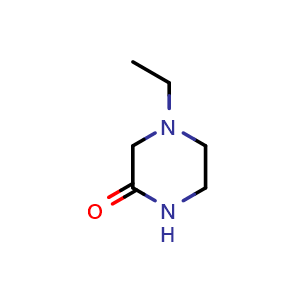 Chemical structure of 4-Ethylpiperazin-2-one , CAS 155595-73-6, AChemBlock L21411