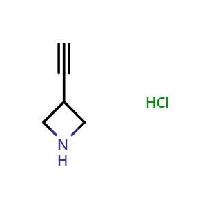Chemical structure of 3-Ethynylazetidine hydrochloride , CAS 1426424-91-0, AChemBlock L21439