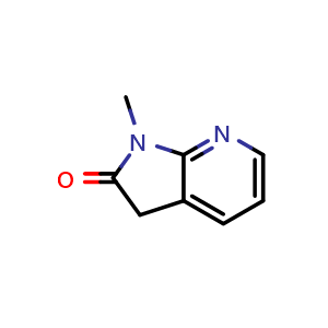 Chemical structure of 1-Methyl-1H,2H,3H-pyrrolo[2,3-b]pyridin-2-one , CAS 156136-84-4, AChemBlock L21471