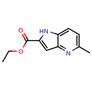 Chemical structure of Ethyl 5-methyl-1H-pyrrolo[3,2-b]pyridine-2-carboxylate , CAS 1132610-84-4, AChemBlock L21504