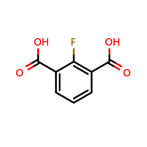 Chemical structure of 2-Fluorobenzene-1,3-dicarboxylic acid , CAS 1583-65-9, AChemBlock L21578